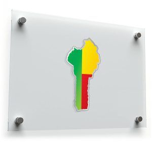 Benin Flag Map Sticker