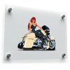 Biker Girl Vinyl Sticker 1