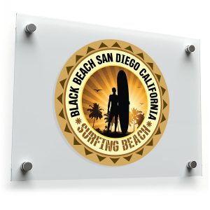 Black Beach San Diego Surfer Sticker