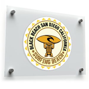 Black Beach San Diego Surfing Sticker