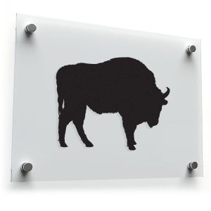 Black Bison Silhouette Sticker