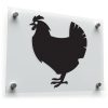 Black Chicken Silhouette Vinyl Sticker 1