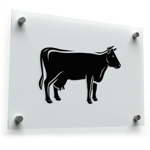 Black Cow Silhouette Sticker