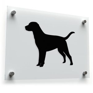Black Dog Silhouette Sticker