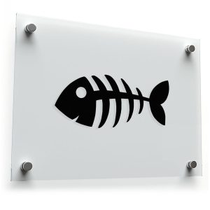 Black Fish Skeleton Sticker
