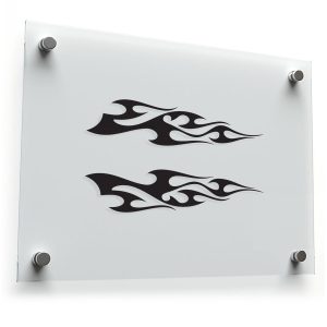 Black Flame Decal Set