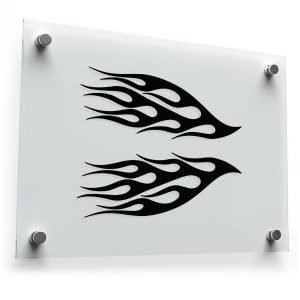 Black Flame Decal Set