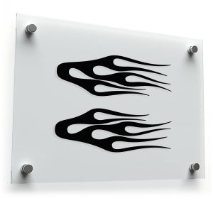 Black Flame Decal Set