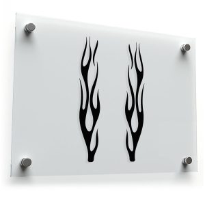 Black Flame Decal Set
