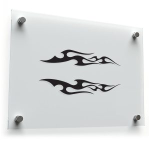 Black Flame Decal Set