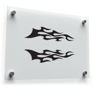 Black Flame Vinyl Decal Set