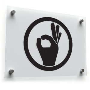 Black Hand Gesture Sticker