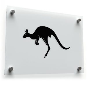 Black Kangaroo Silhouette Sticker