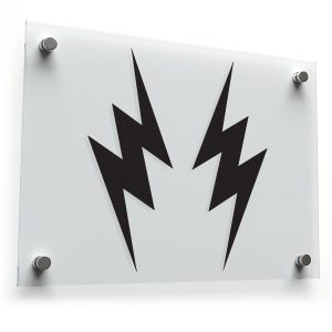 Black Lightning Bolt Sticker