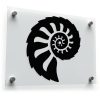Black Nautilus Shell Silhouette Sticker 1