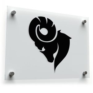 Black Ram Silhouette Vinyl Sticker