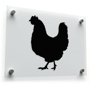 Black Silhouette Chicken Vinyl Decal