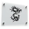 Black Tribal Dragon Sticker 1