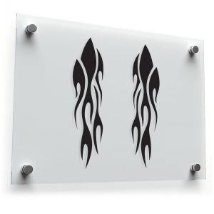 Black Tribal Flame Vinyl Sticker