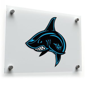 Black and Blue Shark Vinyl Sticker