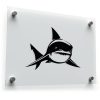 Black and White Shark Sticker 1