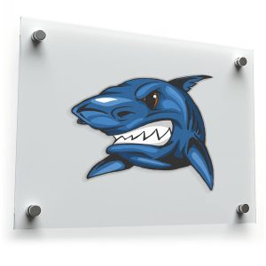 Blue Grinning Shark Sticker