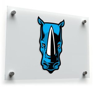 Blue Rhino Head Sticker