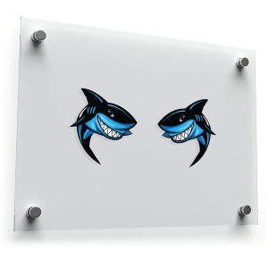 Blue Shark Sticker Set