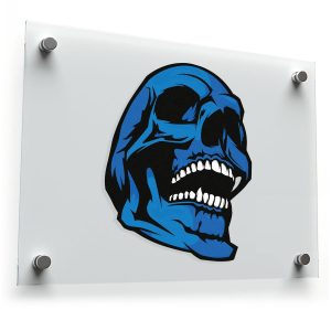 Blue Skull Sticker
