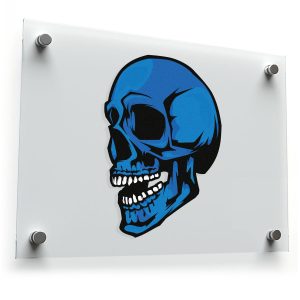 Blue Skull Sticker