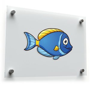 Blue Tropical Fish Vinyl Sticker