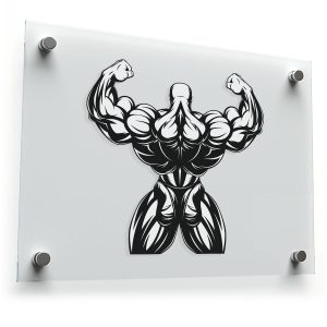 Bodybuilder Muscle Art Sticker