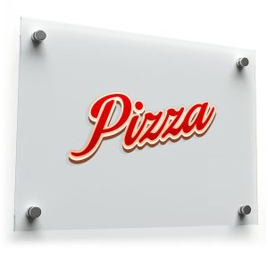 Bold "Pizza" Vinyl Sticker