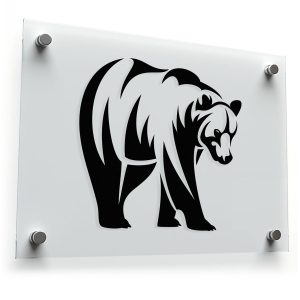 Bold Bear Silhouette Vinyl Sticker