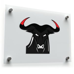 Bold Bull Head Sticker