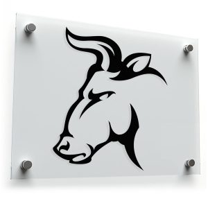 Bold Bull Head Vinyl Sticker