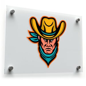 Bold Cowboy Face Sticker