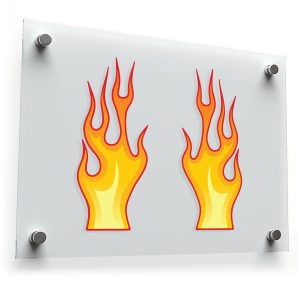 Bold Flame Decal Stickers