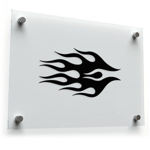 Bold Flame Design Vinyl Sticker