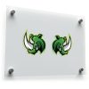 Bold Green Rhino Head Sticker Set 1