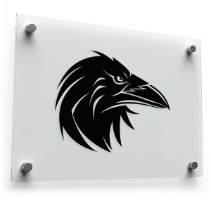 Bold Raven Head Sticker