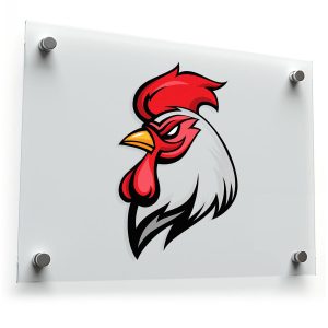 Bold Rooster Head Sticker