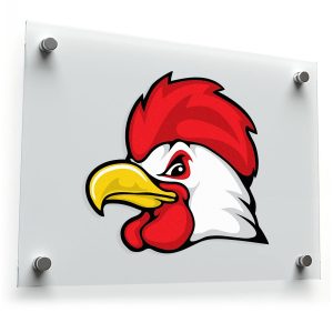 Bold Rooster Head Sticker