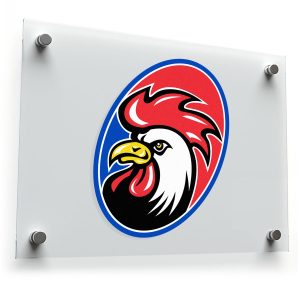 Bold Rooster Head Sticker