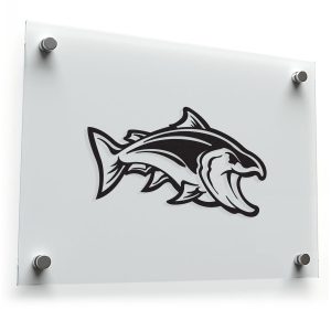 Bold Salmon Silhouette Sticker