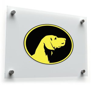 Bold Yellow Dog Silhouette Sticker