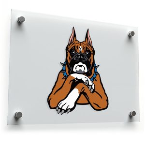 Boxer Dog Silhouette Sticker