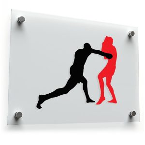Boxing Silhouette Sticker