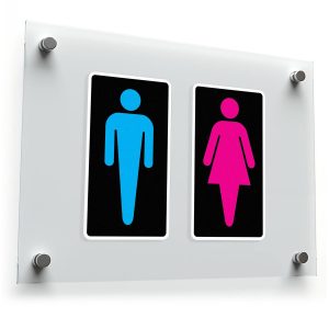 Bright Restroom Vinyl Decal Set