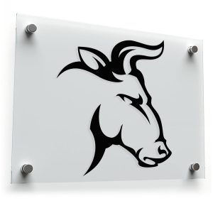 Bull Head Tribal Design Sticker
